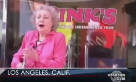 Betty White ribbon cutting for new Pink's Hot Dog location