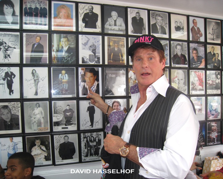 David Hasselhoff visits Pink's Hot Dogs