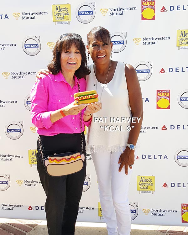 Pat Harvey with Gloria Pink of Pink's Hollywood Hot Dogs