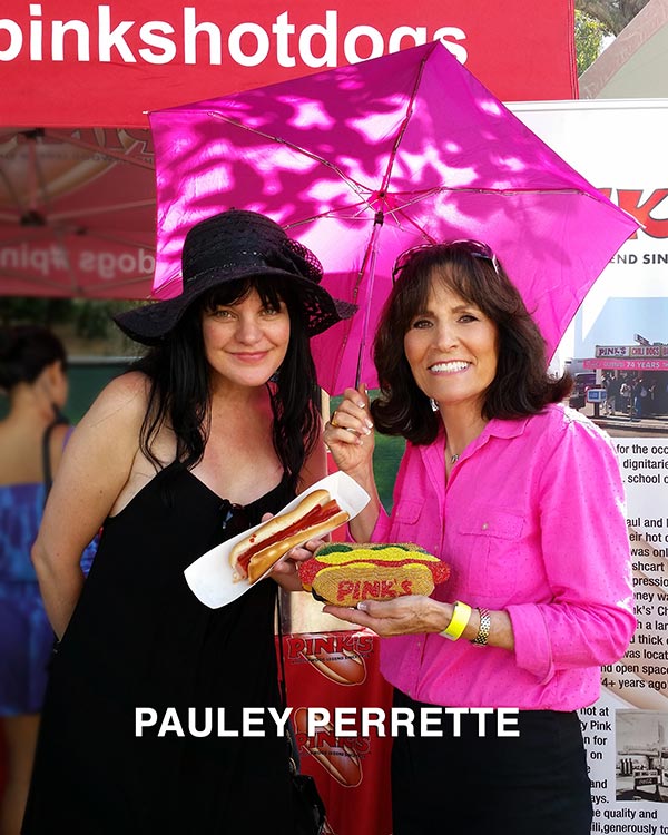 Pauly Perrette with Gloria Pink