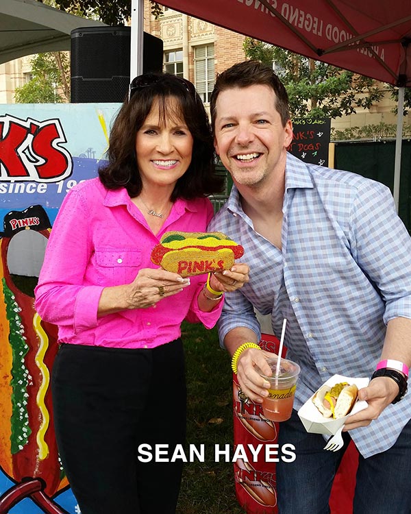 Sean Hayes with Gloria Pink
