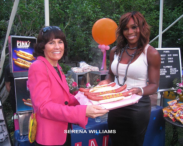 Serena Williams with Gloria Pink