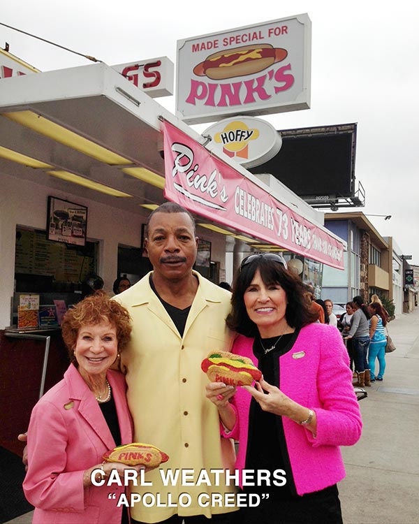 Carl Weathers with Gloria and Beverly Pink